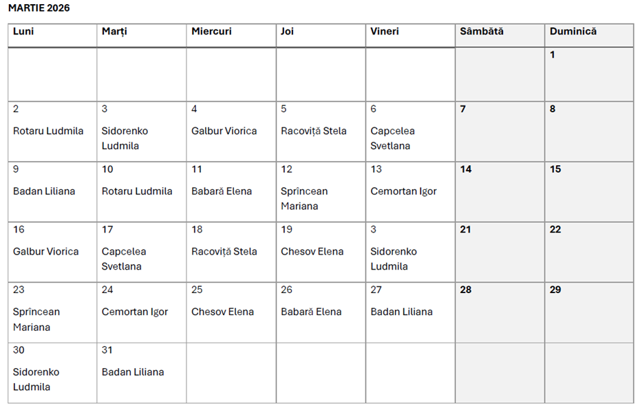 Martie 2026